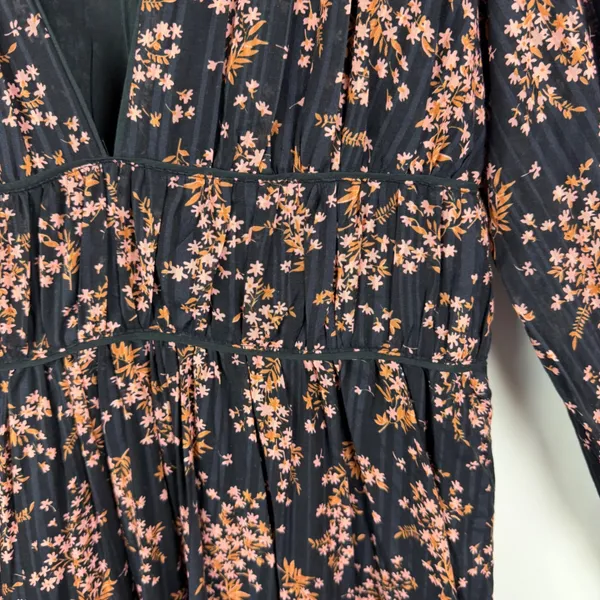 Ulla Johnson Joan Midi Dress Size 8‎ Floral Smocked Tiered Boho Cottage Romantic - Image 3