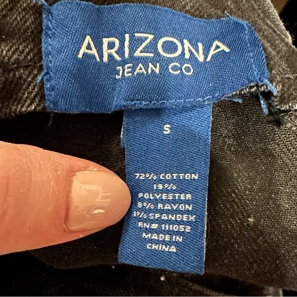 Arizona Jean Co Denim Jumper Dress Overall Jean Black Size Small Grunge Y2K Goth - Image 11