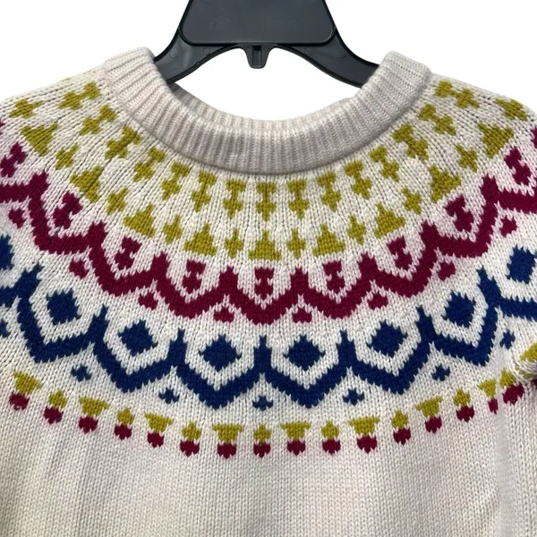 J. Crew Fair Isle‎ Knit Sweater Women's Size S Merino Wool Blend Scandi Minimal - Image 2