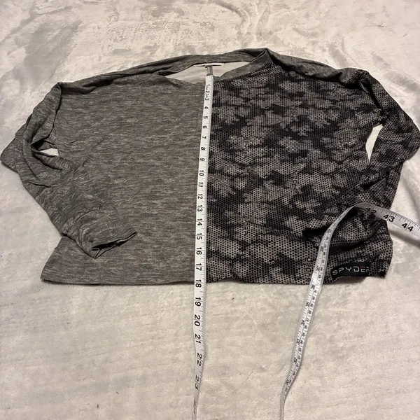 Spyder Heather Gray Active Top Oversized S Soft Camouflage MSRP $68 - Image 6