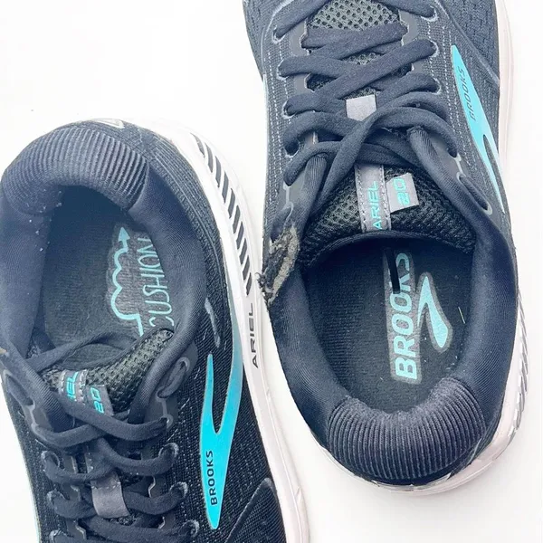 BROOKS Aerial 20 Black Blue Teal Lace Up Athletic Running Shoes, Size 10B - Image 5