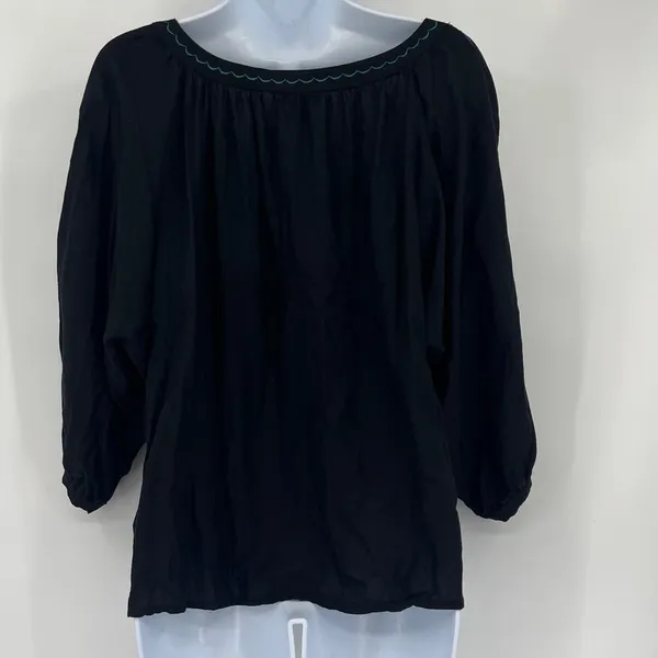 Ariat Western Peasant Blouse Sz S Boho Embroidered Festival Cottage Flowy Ranch - Image 6