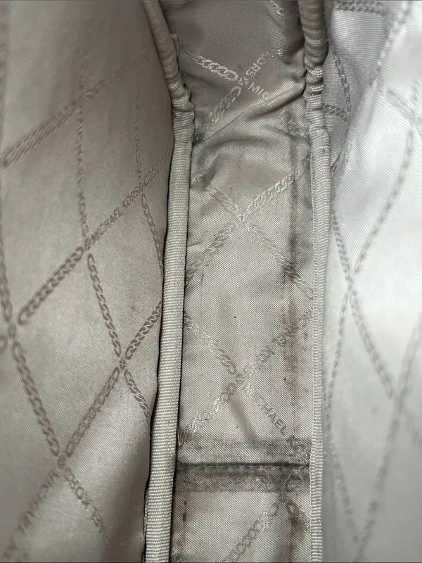 Michael Kors East West Logo Crossbody in Vanilla and Brown Trim - Image 9