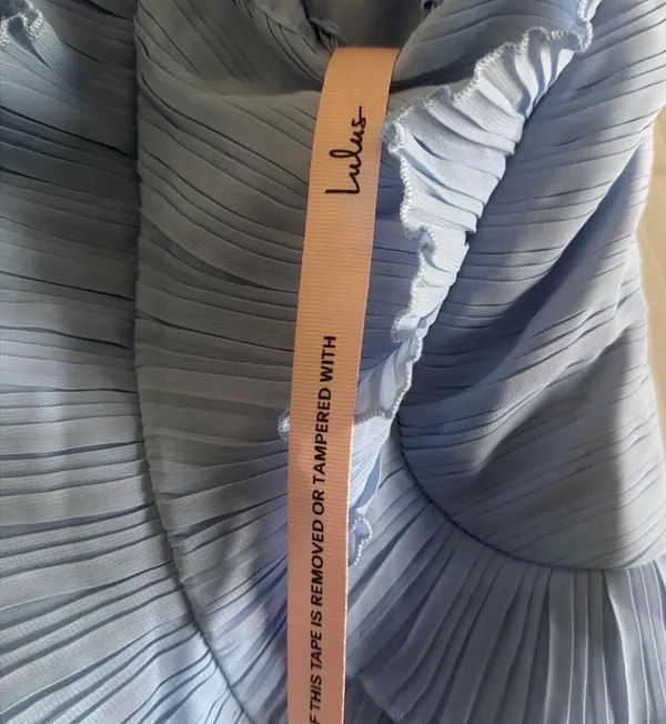 NWT Lulus Magdalene Powder Blue Pleated Asymmetrical Maxi Dress Size XL - Image 5