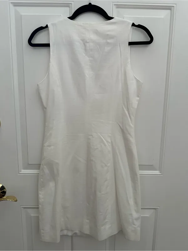 A new day Women's White Button-Front V-Neck Dress - Image 5