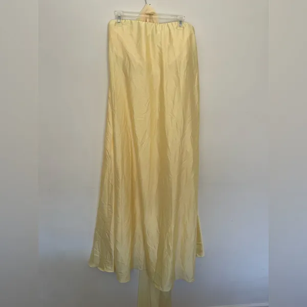 Show Me Your Mumu Tinsley Tube Maxi Dress size XXL yellow WITH scarf - Image 4