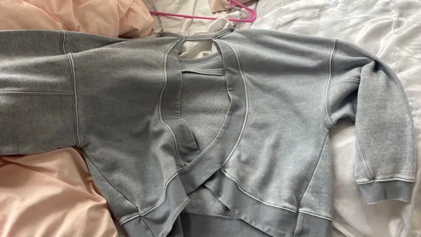 Open back sweatshirt Gray Size M - Image 2