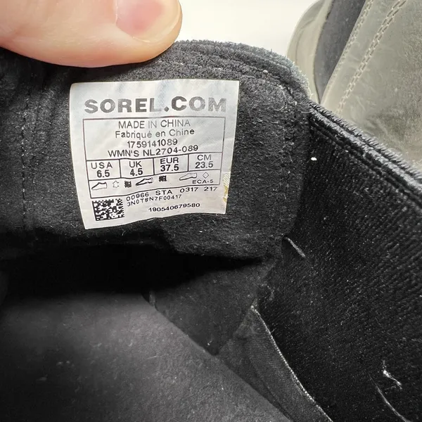 Sorel Boots Women's 6.5 Lea‎ Wedge Waterproof Leather Gray Chelsea Ankle Booties - Image 10