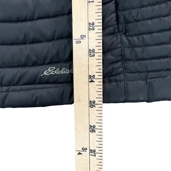 Eddie Bauer Jacket Womens S‎ Gray Black Down Fleece Puffer Insulated Full Zip - Image 8