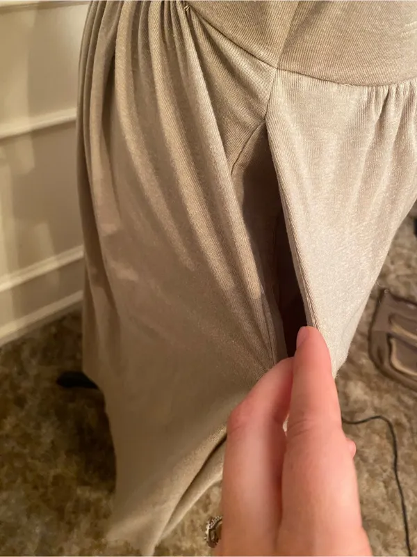 OGL Neutral Beige Maxi Skirt with Elastic Waist - Image 4