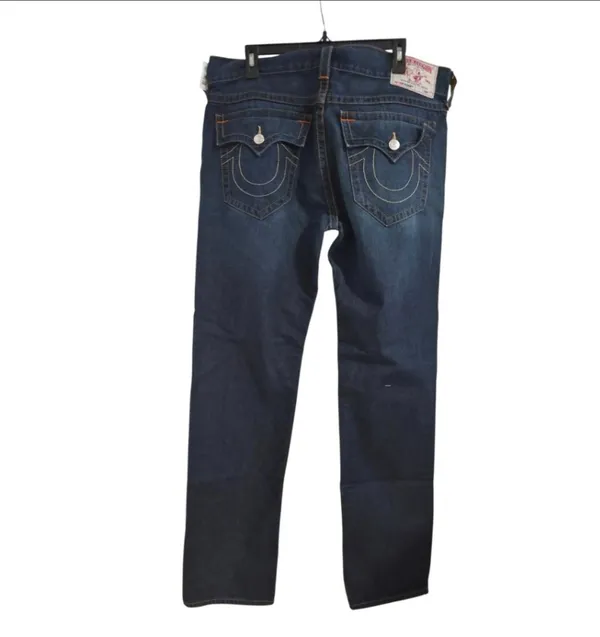 True Religion Jeans Mens 36 Dark Wash 100% Cotton Y2K Streetwear Casual - Image 2