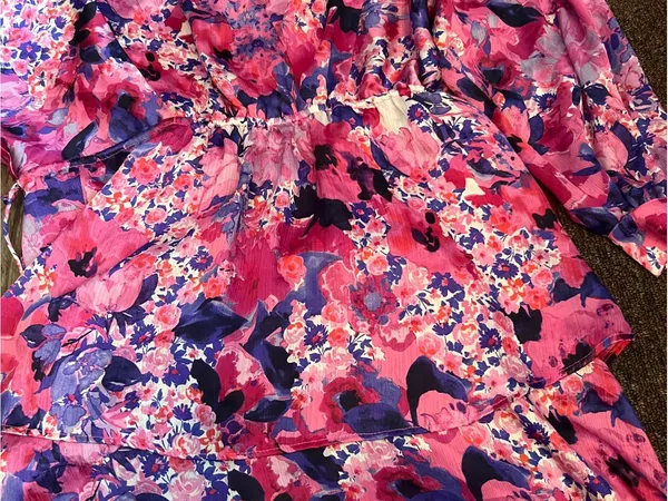 Zara purple and pink printed dress - Image 10