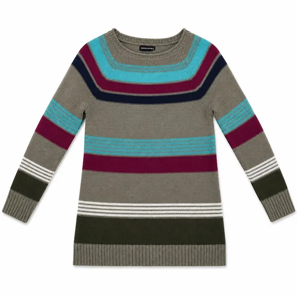 American Living Multicolor Knit Long Sleeve Sweater Top, M - Image 5