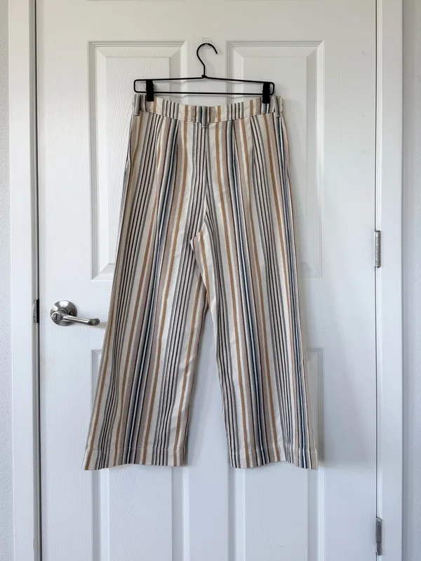 Free People We The Free Patti Pant in Textured Neutral Stripes - Image 5