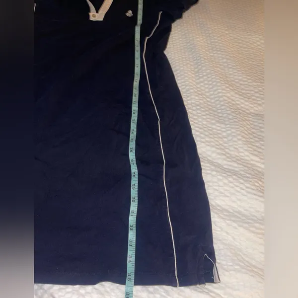 Lauren Ralph Lauren Navy and Cream Collar Top Size Large Tennis Dress - Image 4