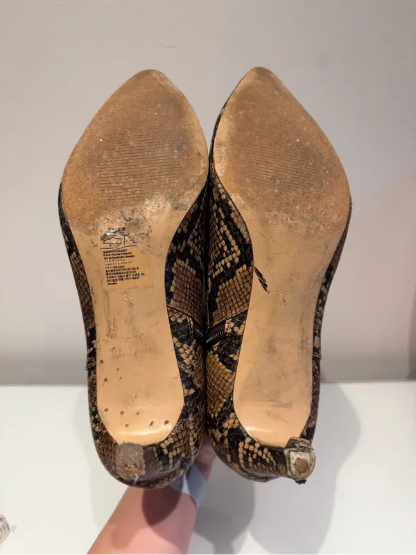 H&M Faux Snake Skin Booties - Image 6