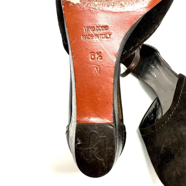Donald J. Pliner size 6.5 M Couture France‎ made in Italy leather suede wedges - Image 8