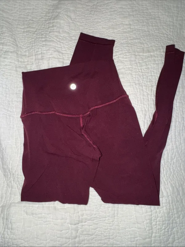 Lululemon Burgundy Leggings - Image 2