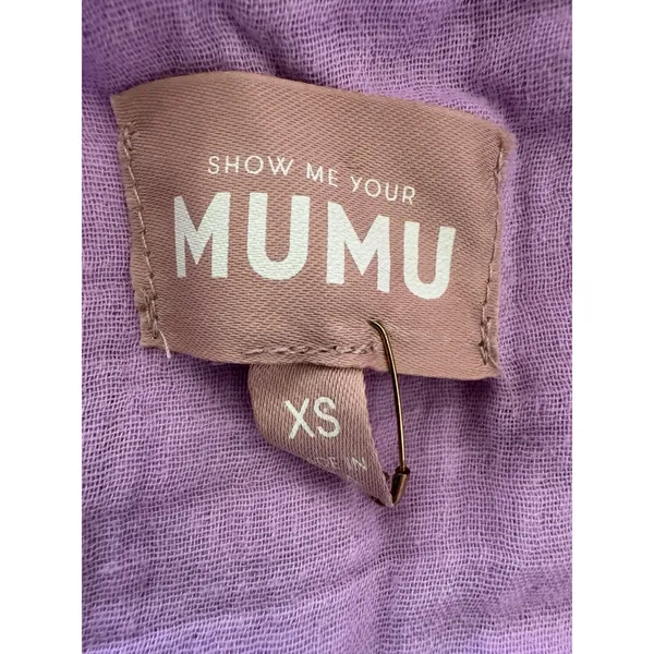 Show Me Your Mumu Sophie Mini Dress Bright Lilac Size XS Cotton Gauze - Image 9
