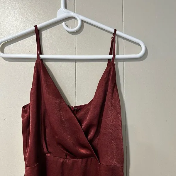 Lulus Extra Extravagance Burgundy Sleeveless Maxi Dress size: Small - Image 4