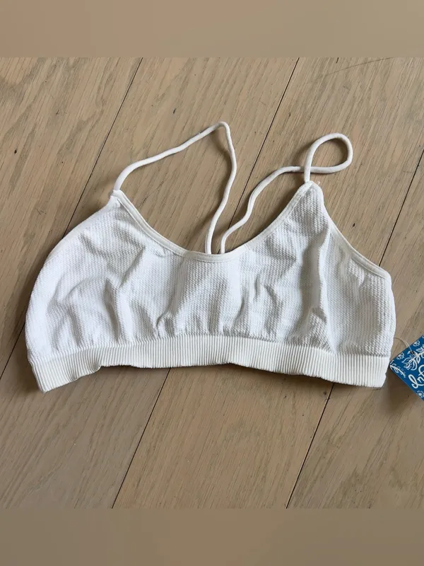 Free People Strappy Side Bra Bralette in White - Image 4