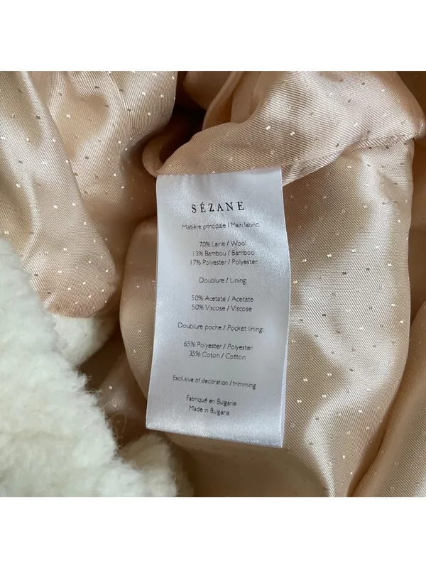 NWT SÉZANE ISÉE COAT White WOOL soft SZ42 us10 bust44 - Image 6