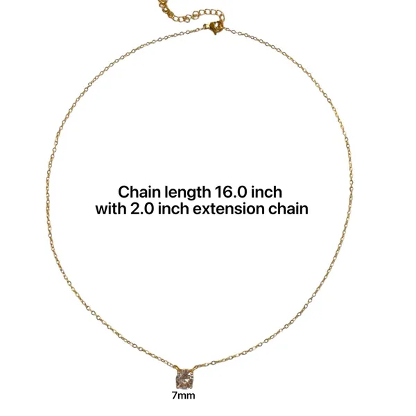 Adjustable Chain CZ Cubic Zirconia Pendant Necklace for Women - Image 4