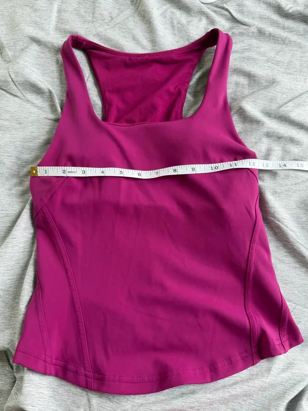 Lululemon Women's InStill Tank Top Magenta With Pads Size 2 W1DC2S Yoga Workout - Image 7