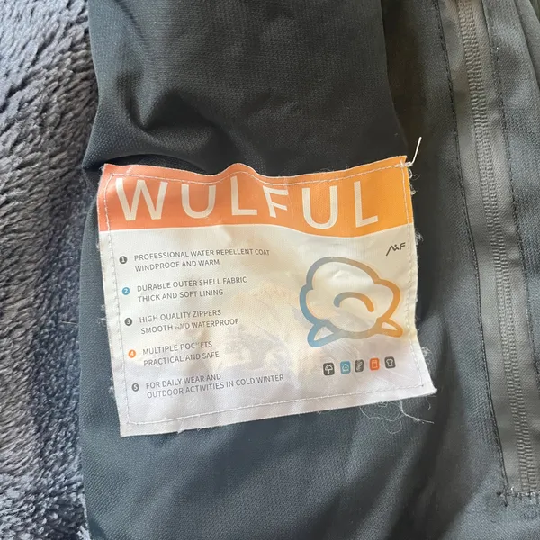 Unisex Wulful Black Heavy Duty Winter Coat - L - Image 7