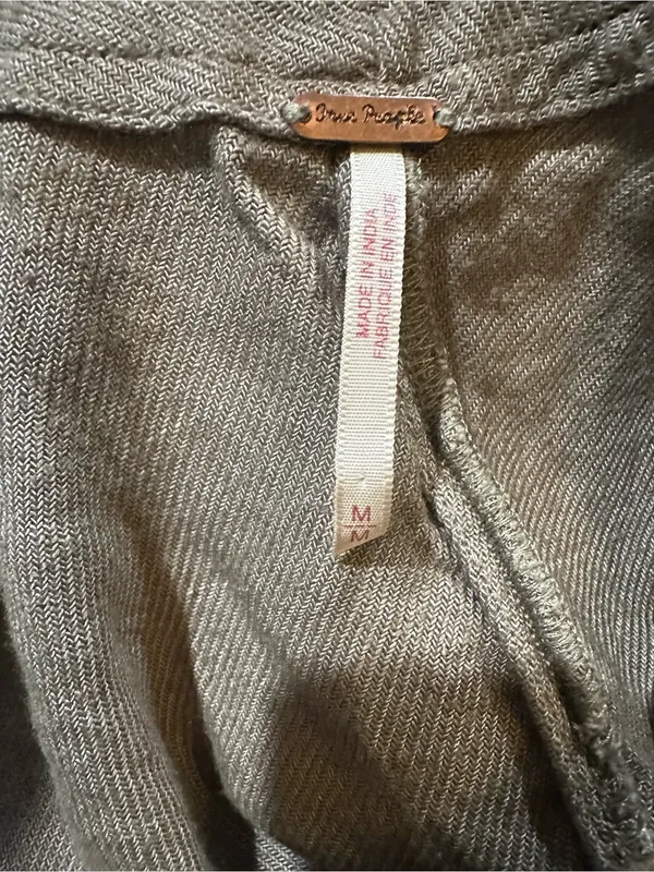 Free People Free‑Est Crisp + Cool Linen Midi Dress in Green Size Medium - Image 10