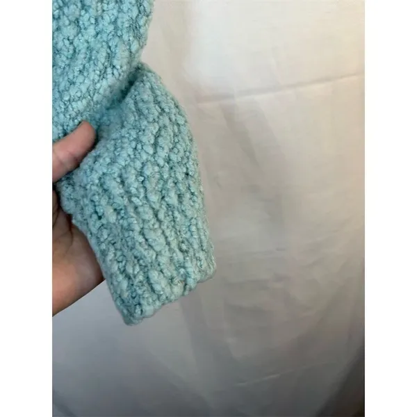 Yes Lola Sweater Womens Size M Blue Green Chunky Knit Crewneck Pullover - Image 8
