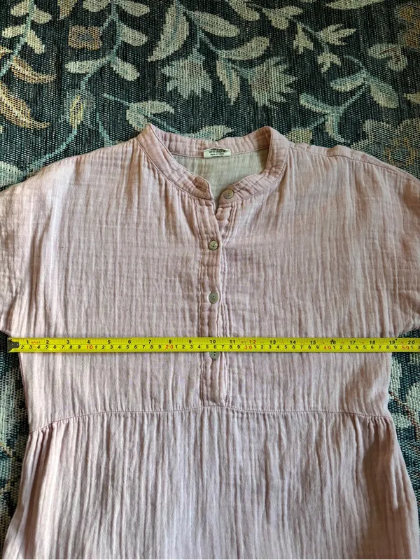Loom ist Women's Pink Gauze Button-Frontw Tunic Dress - Image 6