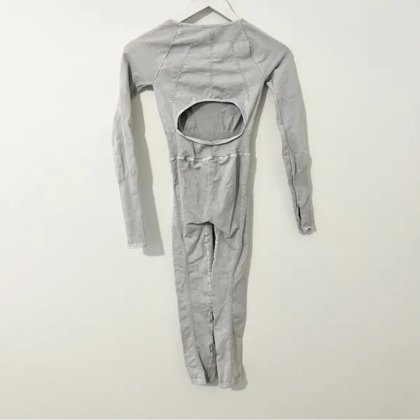 Free People Good Karma Long Sleeve Jumpsuit Grey XS/S - Image 8