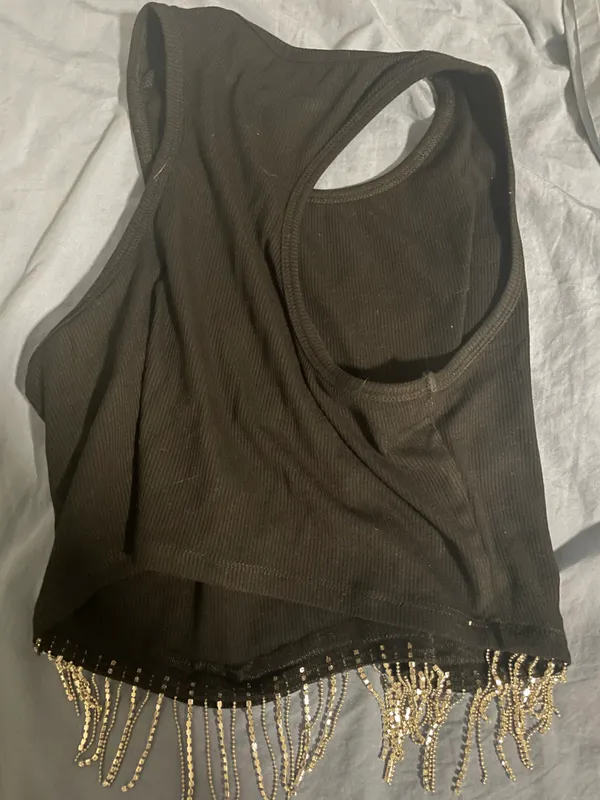 Amazon black rhinestone top - Image 6