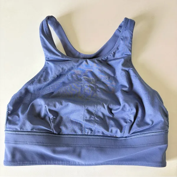 Lululemon Women’s Blue Wunder Train Long Line Bra Sports Bar Athletic Top Size 8 - Image 6