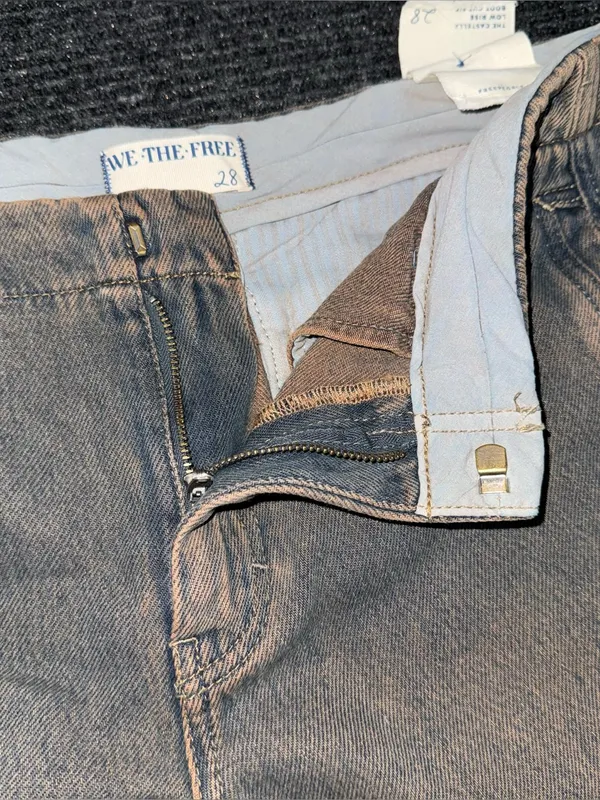 We The Free People NWT Castella Low Rise Boot Cut Jeans Size 28 90s Boho Earthy - Image 8