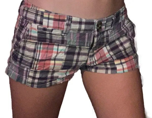American Eagle Cotton Plaid Shorts - Image 2