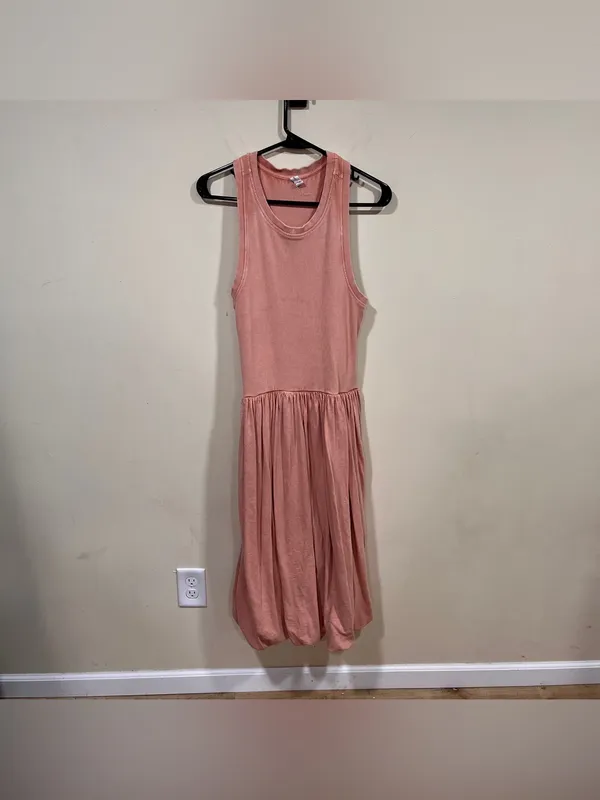 Daily Practice by Anthropologie Center Court Midi Dress Ribbed Solid M EUC - Image 2
