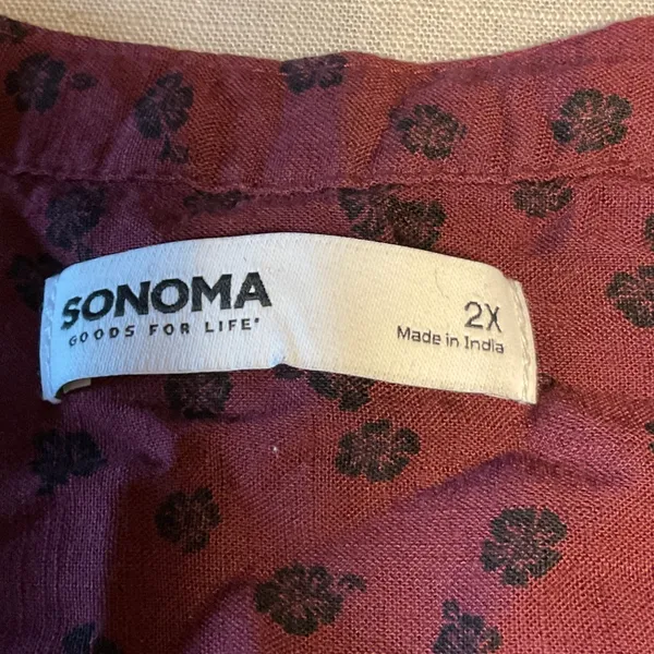 Sonoma Maroon Button-Down Blouse - Image 6