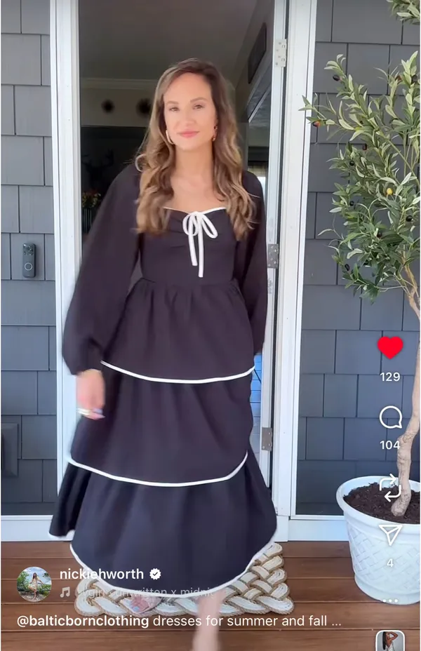 NWT Baltic Born Black Tiered Dress - Image 2