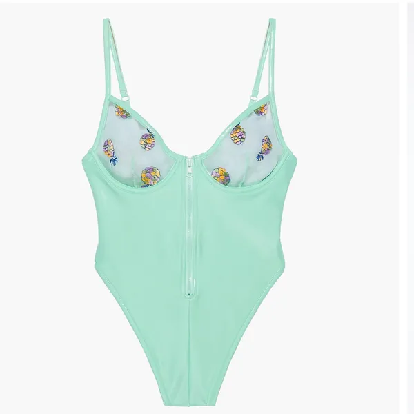 Savage X Fenty TUTTI FRUITY EMBROIDERED TULLE & VINYL TEDDY - Image 9