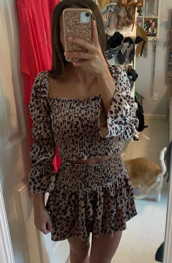 The Pants Store Cheetah Print Two Piece Set - Image 2