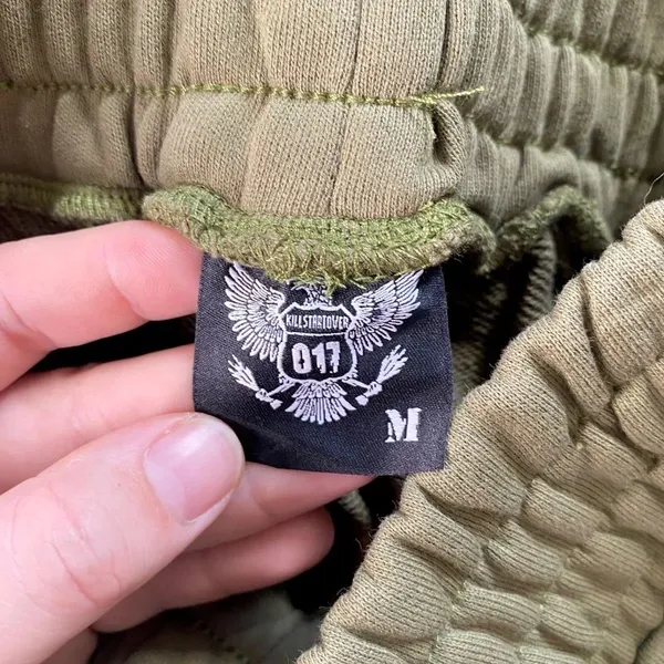 New Kill Start Over (KSO) 017 Eagle Sweatpants Joggers Olive Green Khaki Size M - Image 4