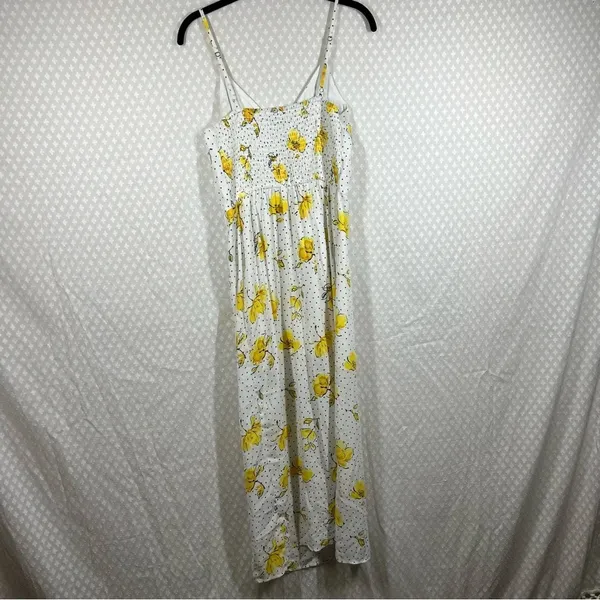 Abercrombie &‎ Fitch NWT White Yellow Romantic Floral Maxi Slip Dress - Image 8