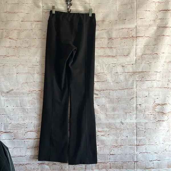 The North Face knit pants pull on XS mid rise black logo wide leg womens stretch - Image 5