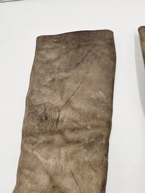 Steven by Steve Madden Taupe Leather 18" High Sz 6.5M Wedge Knee Boots - Image 4