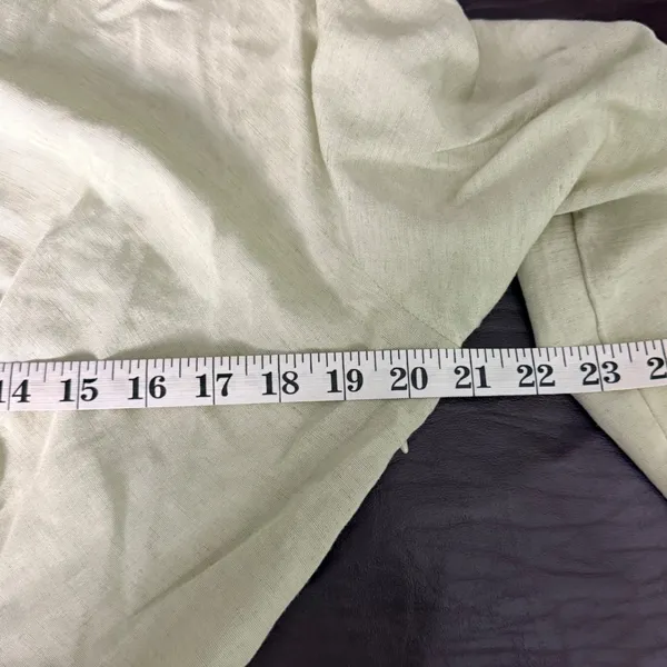 Anthropologie Sage Green Linen Blend Twist Front Midi‎ Dress US 8 UK 12 EU 40 - Image 9
