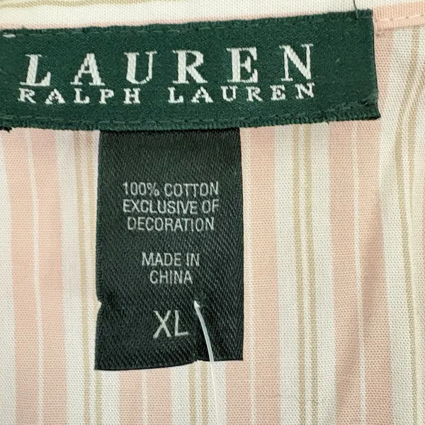 Ralph Lauren Pink Stripe Long Sleeve/Pants Button Up‎ Pajama Set Size XL NwT - Image 6