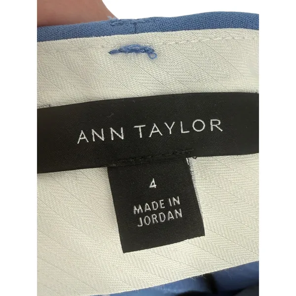 Ann Taylor Womens Jayne Straight Leg Trouser Pants Blue Size 4 Career Office - Image 3