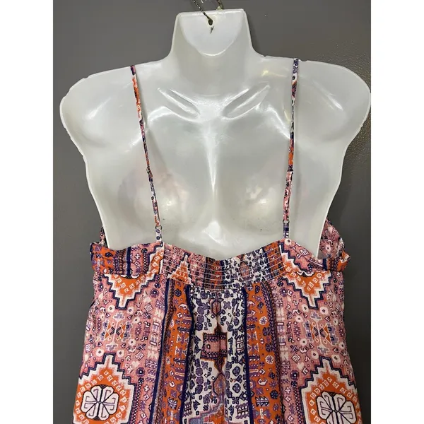 Lucky Brand Dress Womens Medium Multicolor Geometric Trapeze Midi Sundress - Image 7